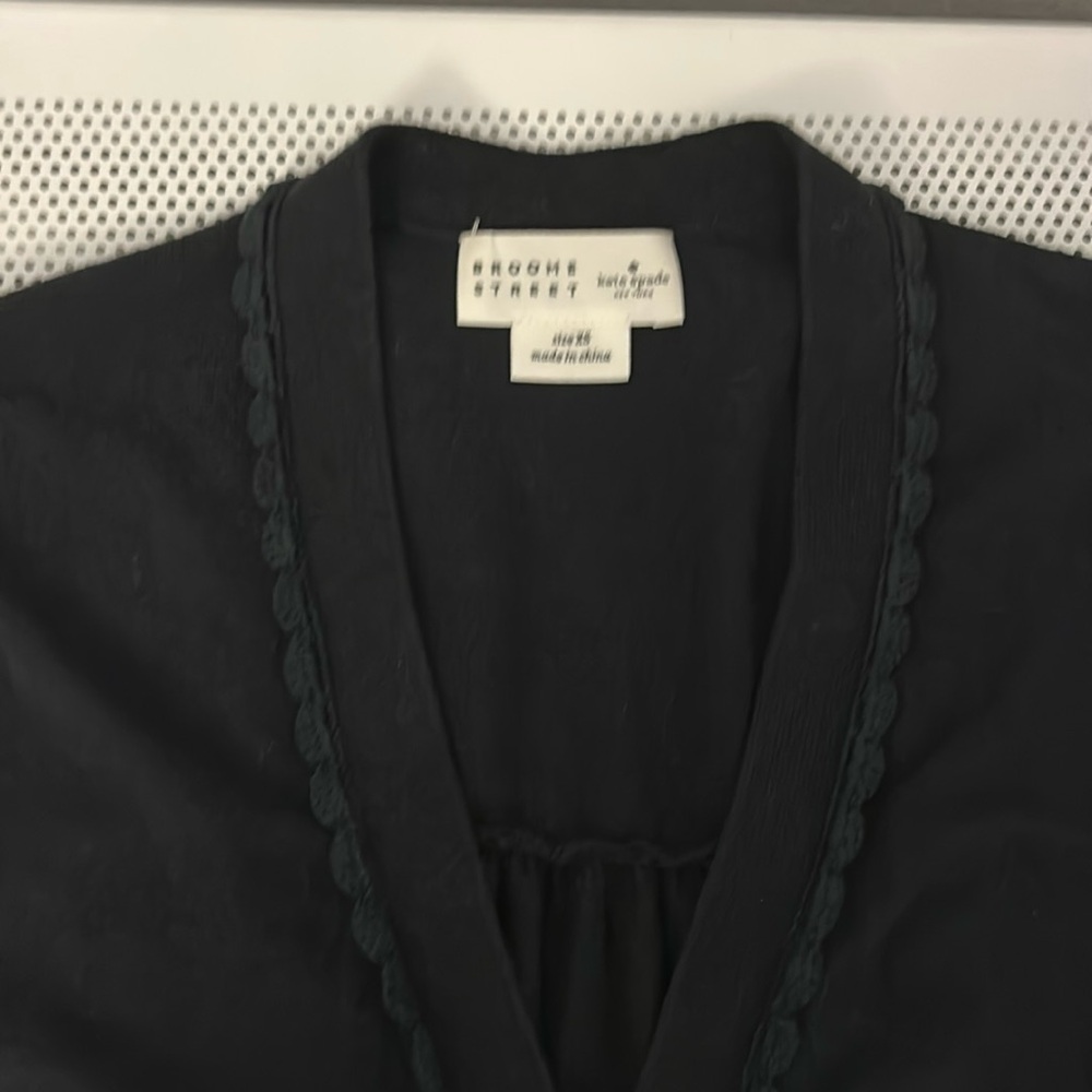 kate spade black open-front cardigan
